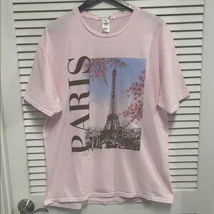 Altar’d State Pink Paris Graphic Short Sleeve T-Shirt
